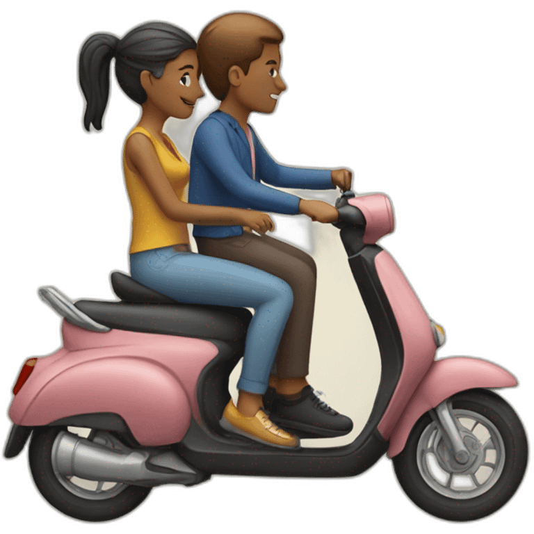 2 people on a scooter emoji