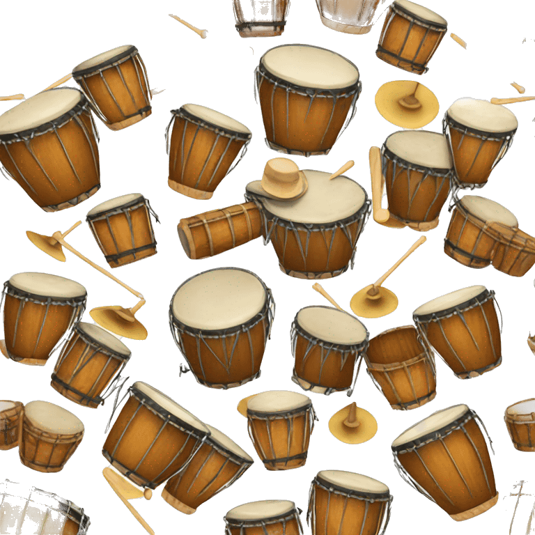 afro peruvian male playing drums emoji