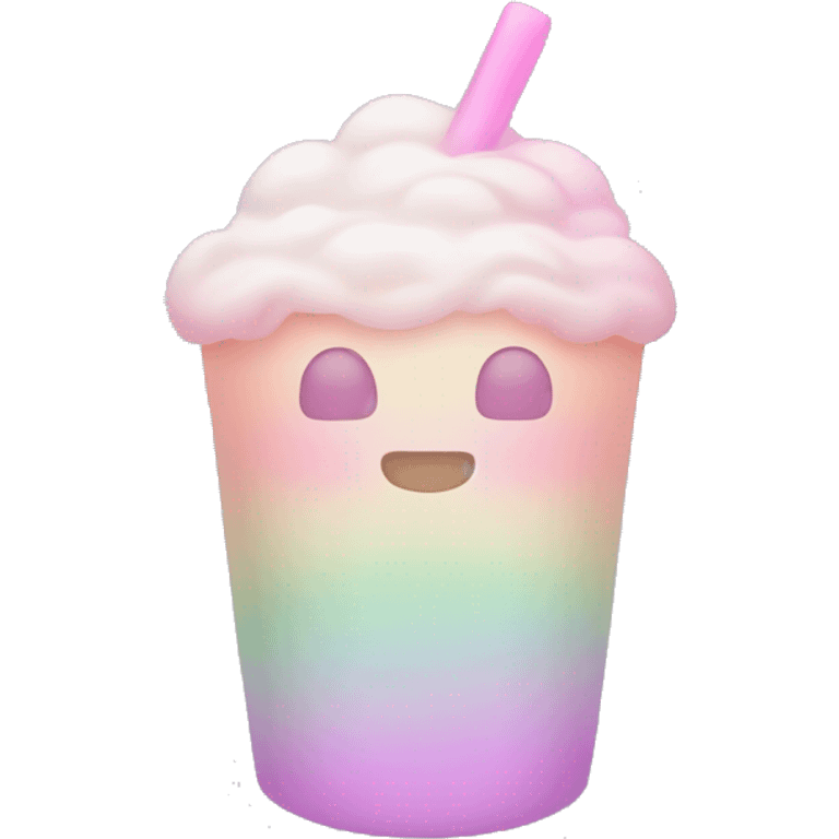 Pastel gradient hue boba emoji