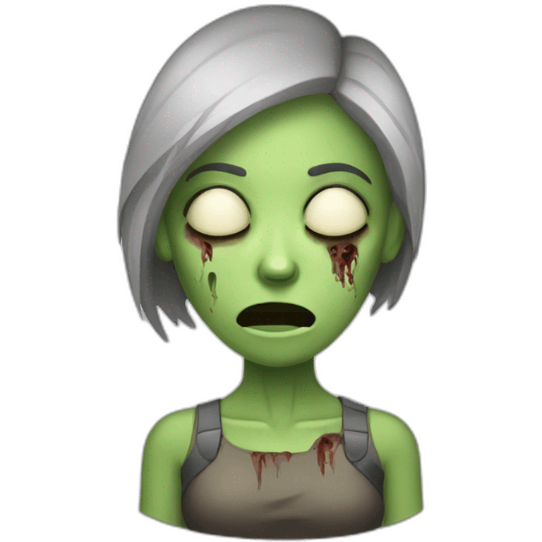 sleepy zombie woman emoji