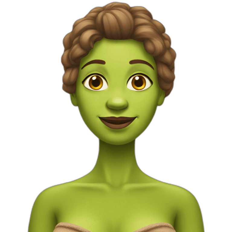 Female Shrek naturist emoji