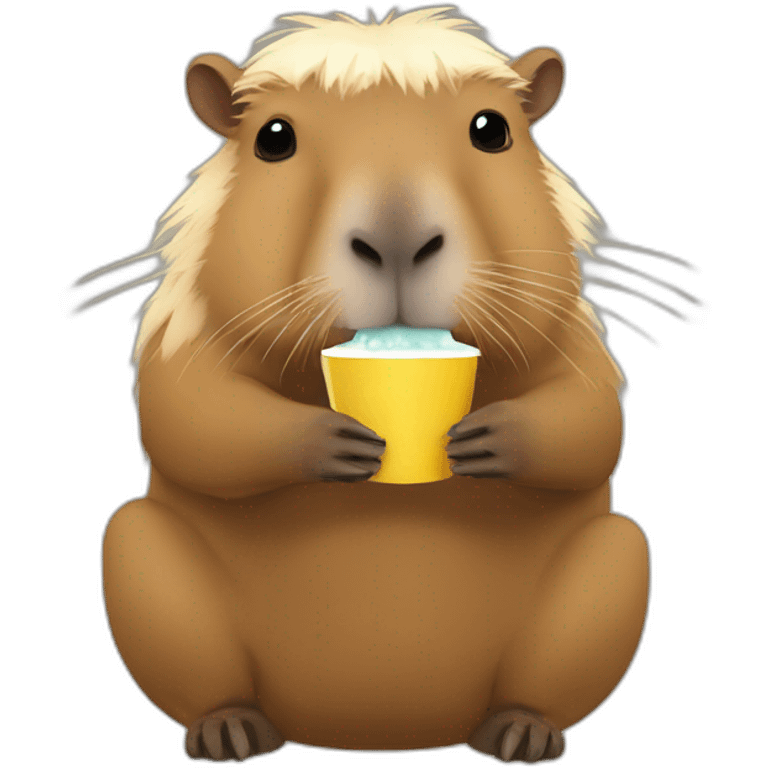 capybara drinking maté emoji