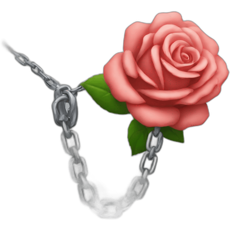 chained up rose emoji