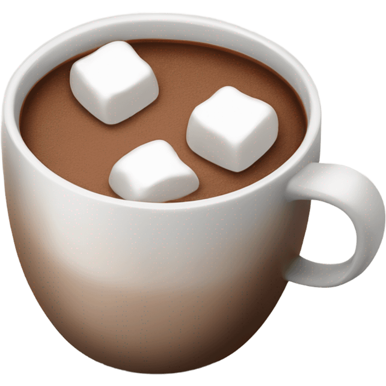 hot chocolate mug with marshmallows  emoji