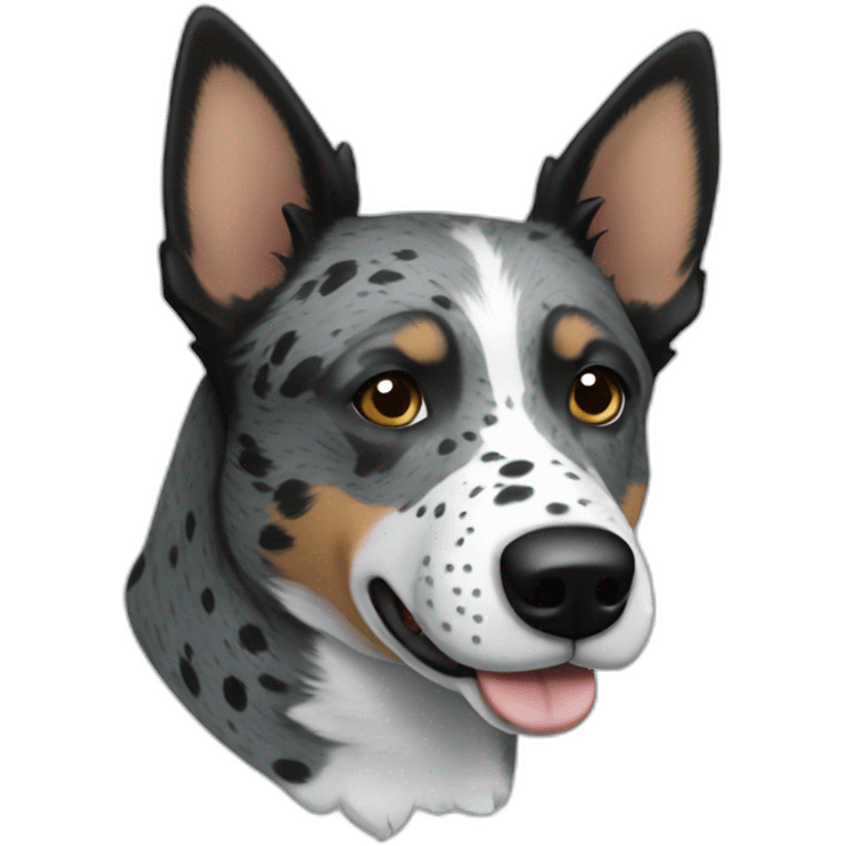 blue heeler, white speckled emoji