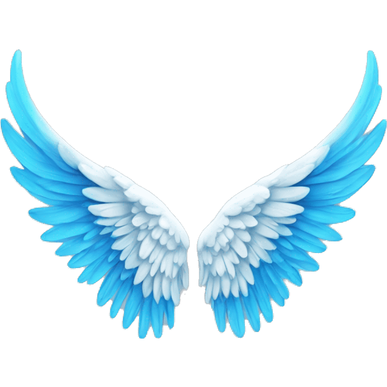 Angel Wings with blue emoji