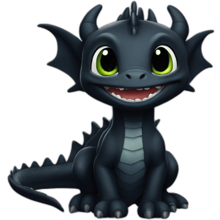 Toothless dragon emoji