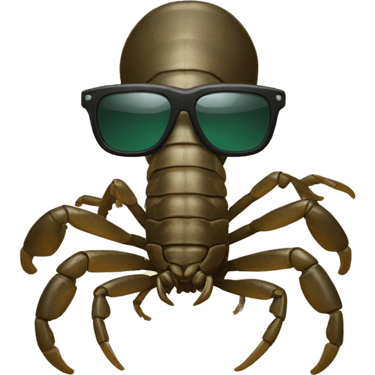 Scorpion with sunglasses emoji