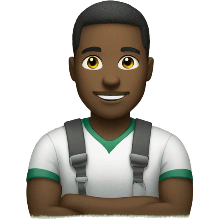 black man working on the field emoji