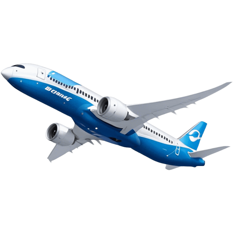 Boeing 787 Dreamliner - Boeing (Model Year: 2022) (Iconic colour: White with blue) emoji