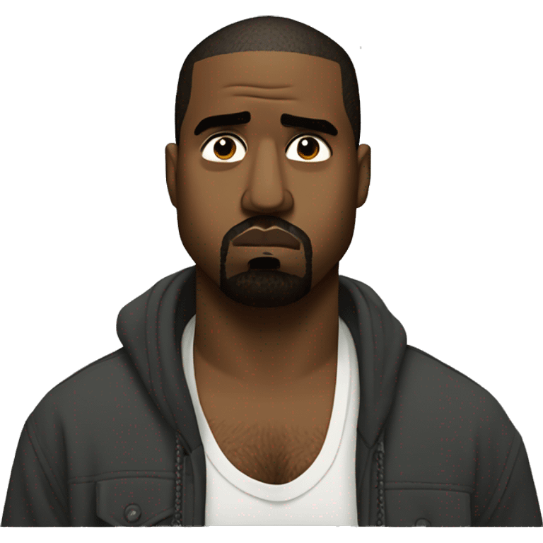 Kanye west frowning while thumb down  emoji