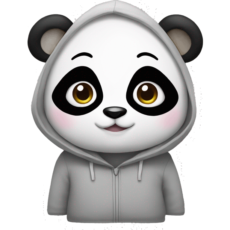 Panda with hoodie emoji