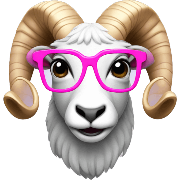 ram in pink glasses emoji