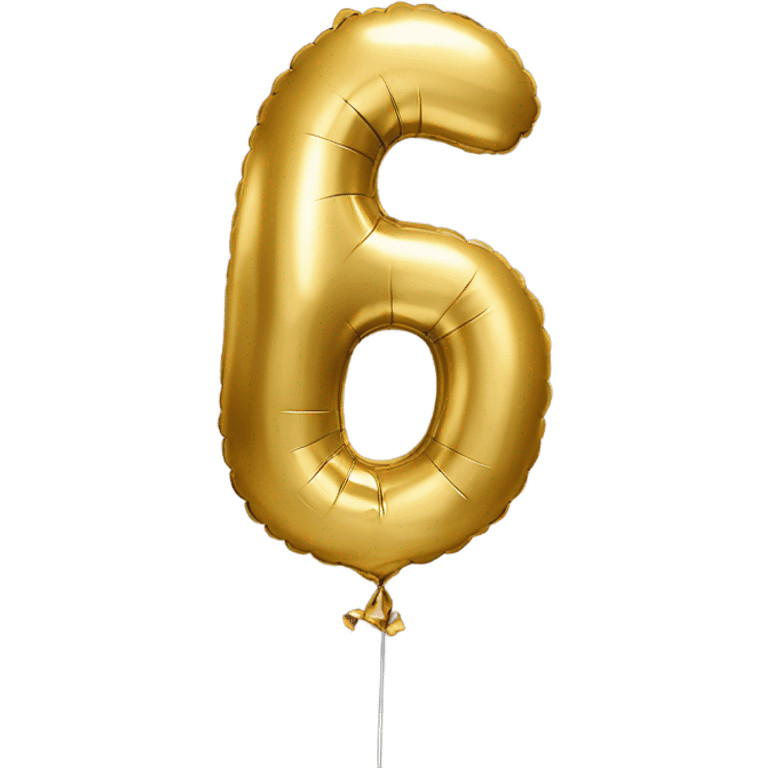 the number 5 as a gold foil balloon emoji