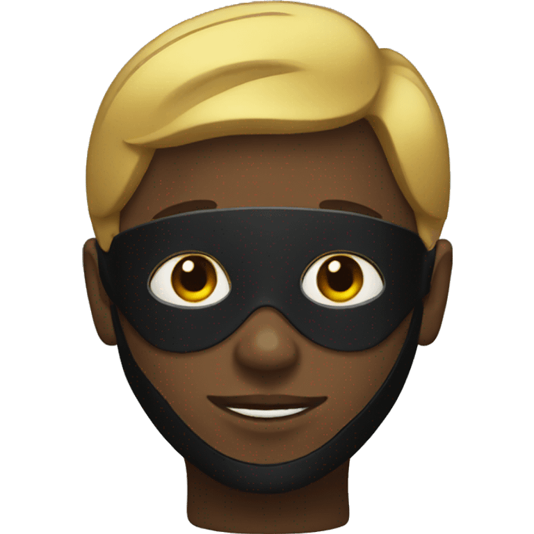 Black mask boy emoji