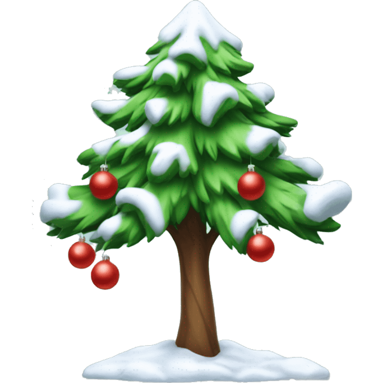 Árbol de navidad con nieve  emoji