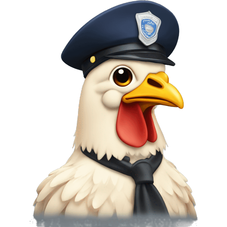 Chicken With police hat emoji