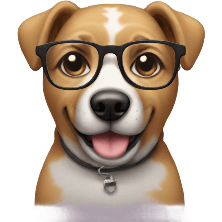 Dog with glasses emoji