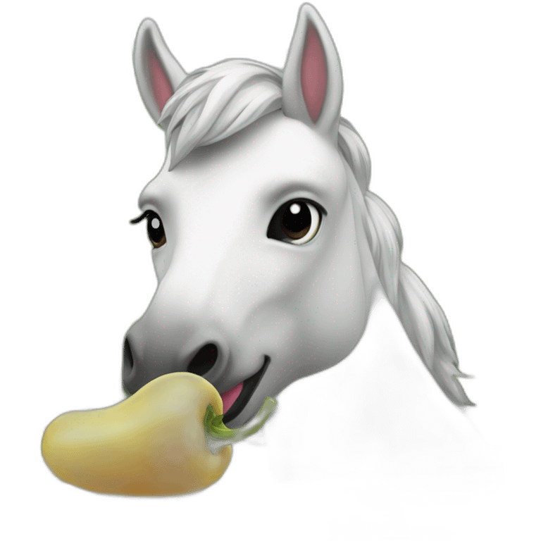 Licorne qui mange une patate emoji