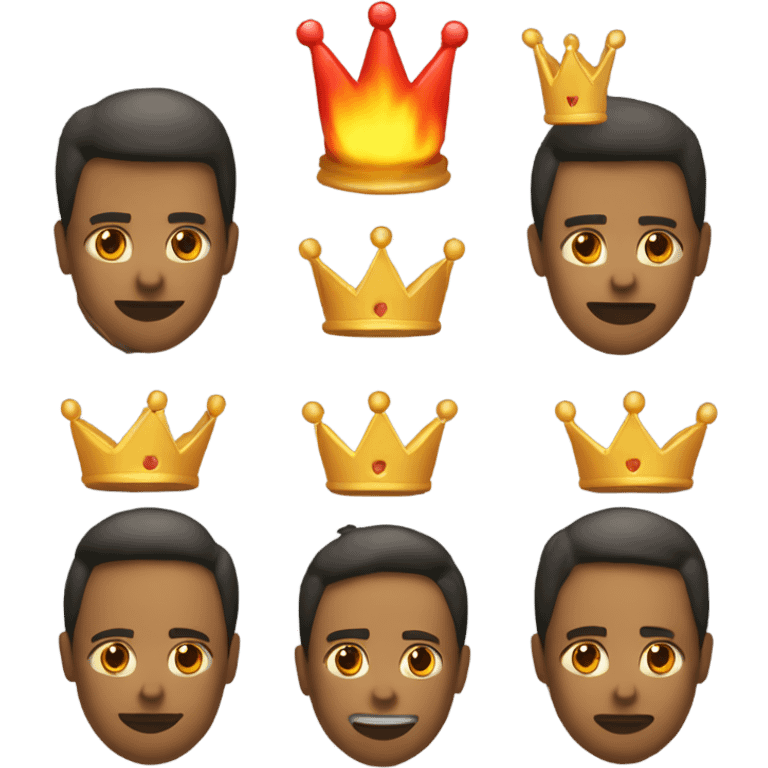 Flaming heat with crown no person heart is wearing the crown only no human no female no male  emoji