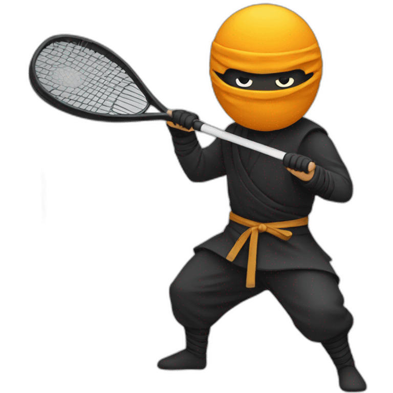 ninja with squash racket emoji