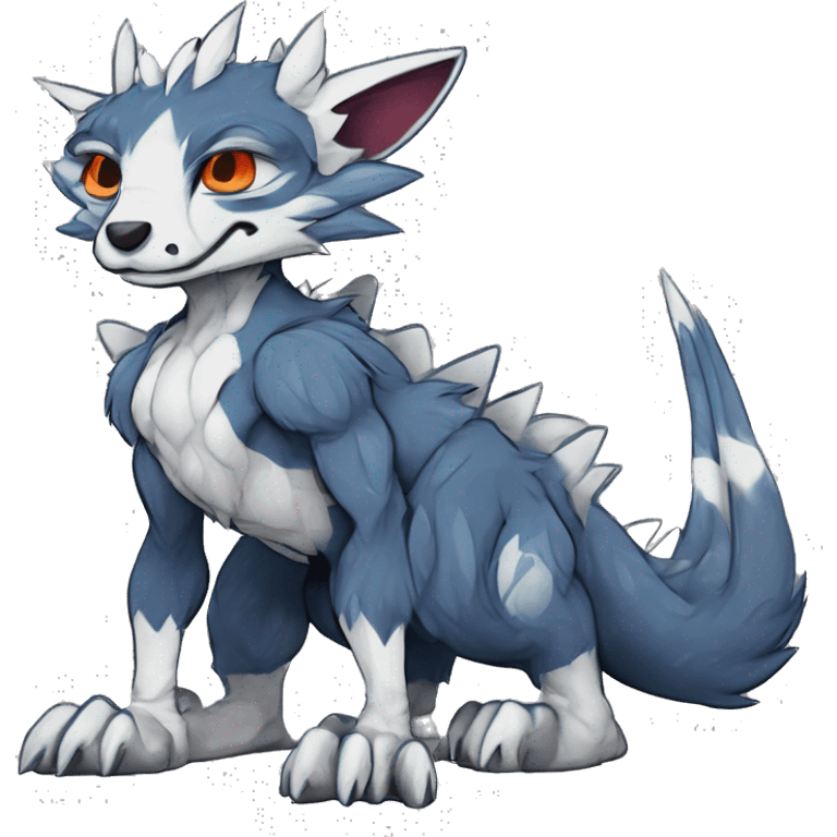 Cute Protogen-vernid-sergal-wickerbeast by griffsnuff & LiLaiRa & Falvie full body  emoji