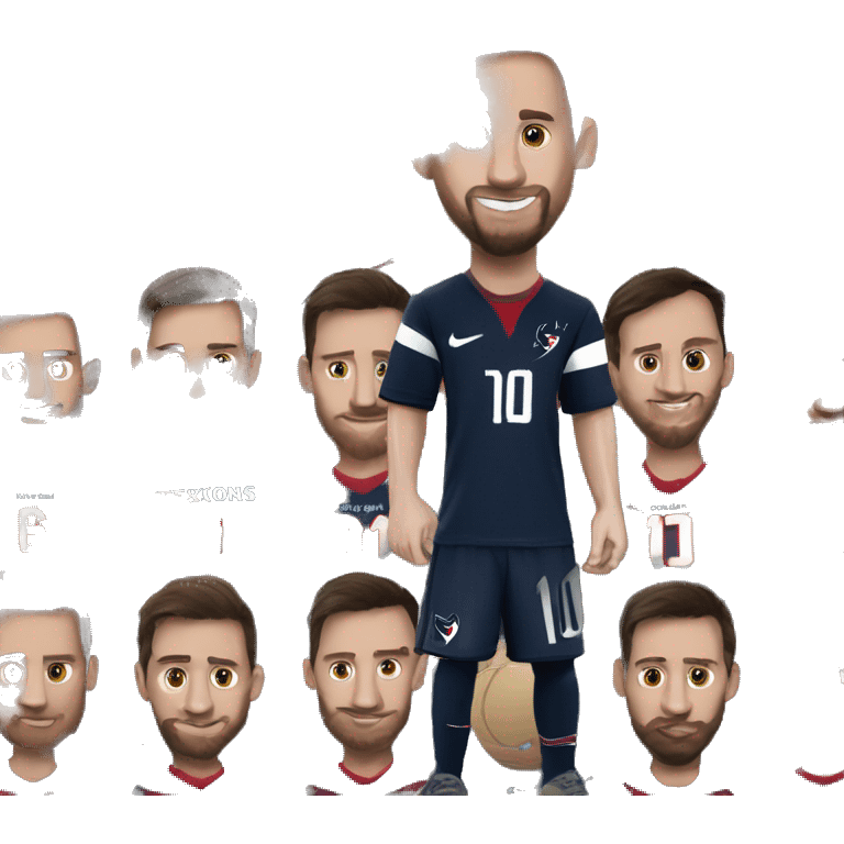 messi wearing a Houstons Texans Jersey emoji