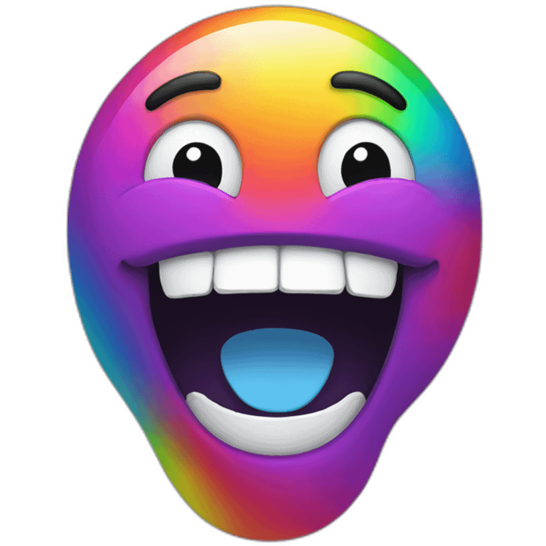 Rainbow laughing emoji