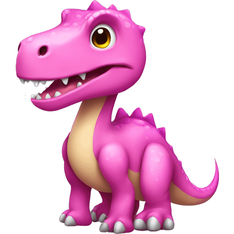 Dinosaur with a pink bow  emoji