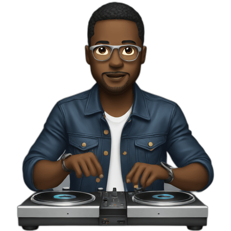 dj with 4 turntables emoji