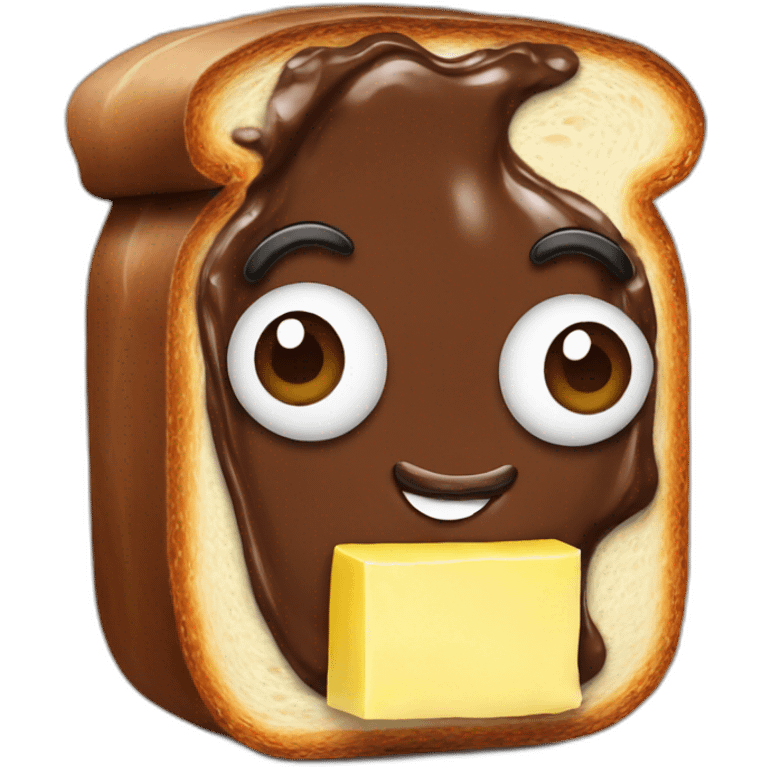 Nutella Brot mit Butter emoji