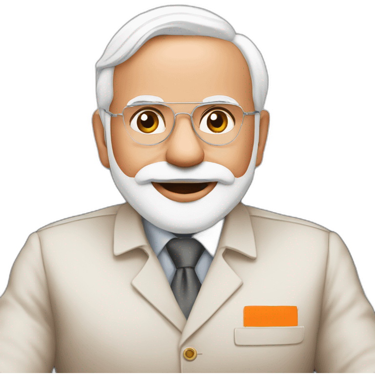 Narendra Modi on flight emoji