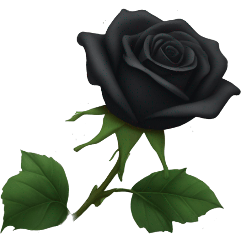 Black falling rose emoji