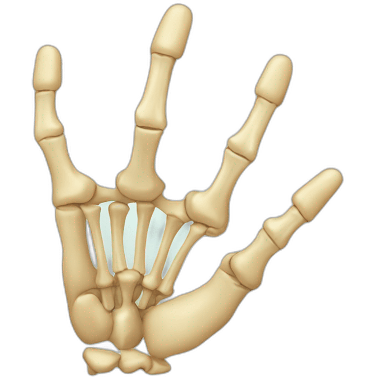 hand right bones anatomy five fingers emoji