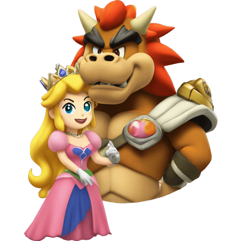 princess peach with bowser emoji