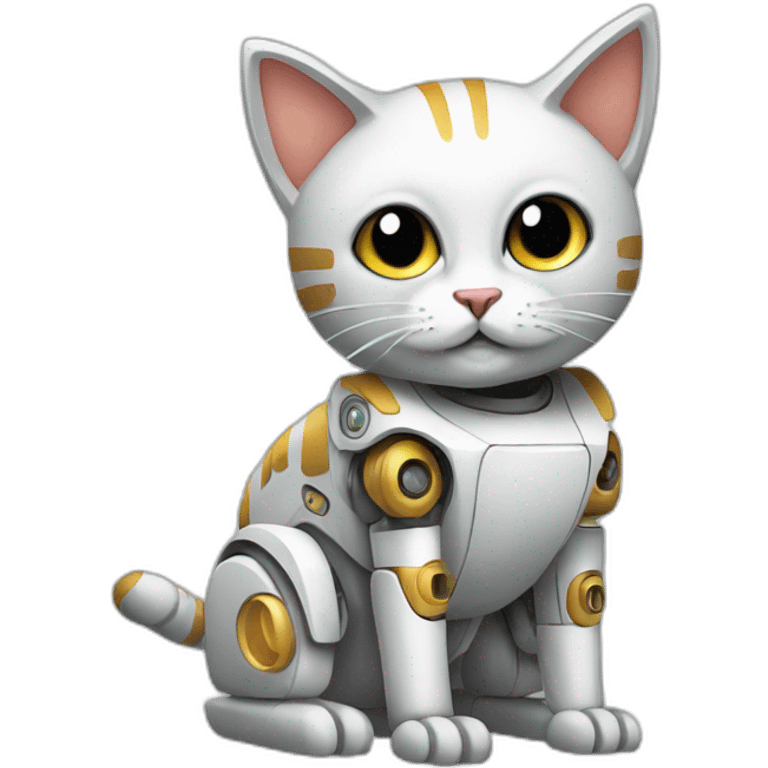 Robot on cat emoji