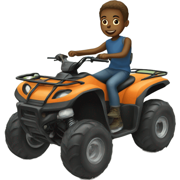 Boy on an ATV emoji