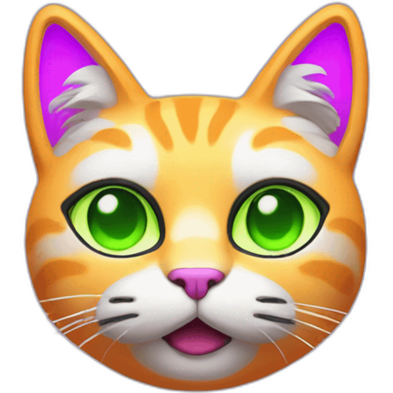 NEON CAT FACE emoji