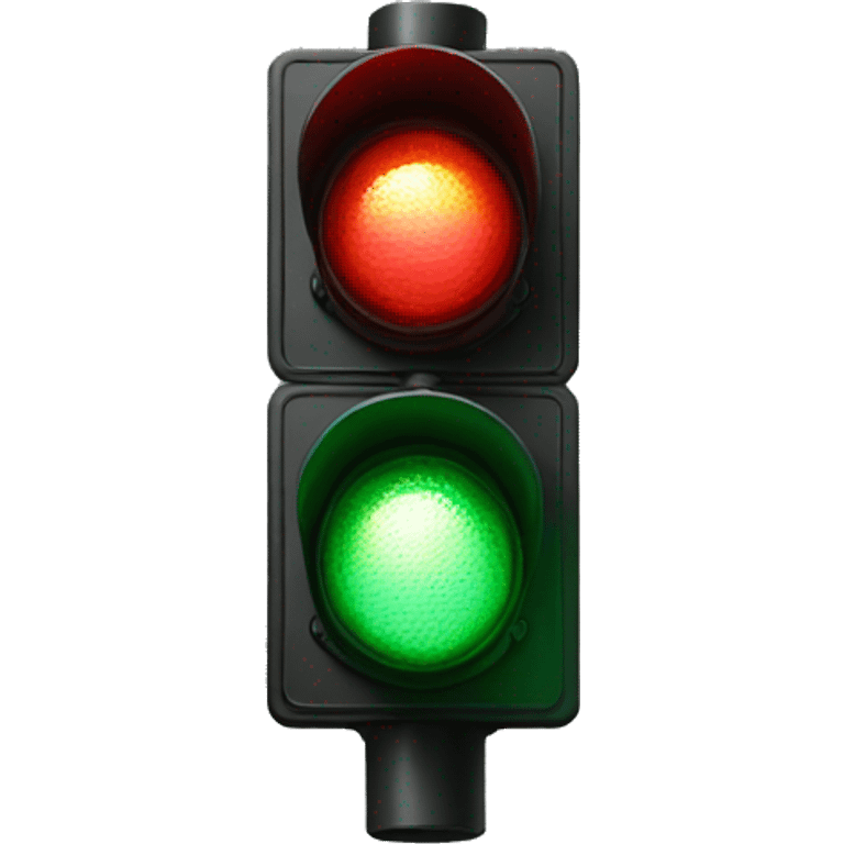 traffic light with red light on emoji