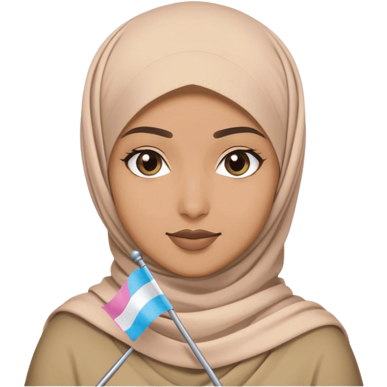 Muslim hijabi girl trans flag emoji