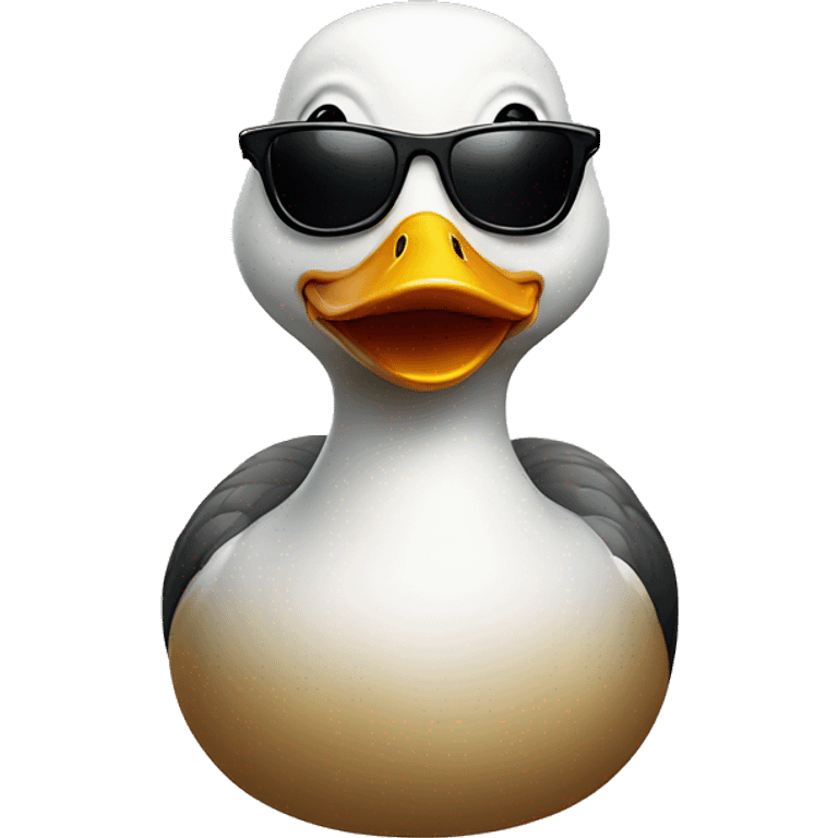 Duck wearing sunglasses emoji