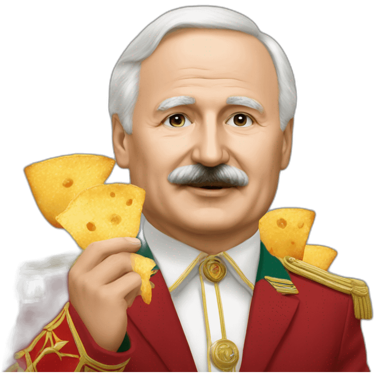 Lukashenko eats chips emoji