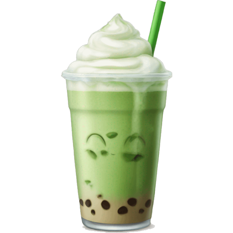 iced matcha latte  emoji