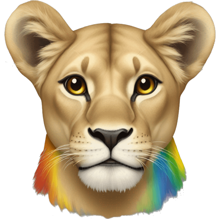 rainbow lioness emoji