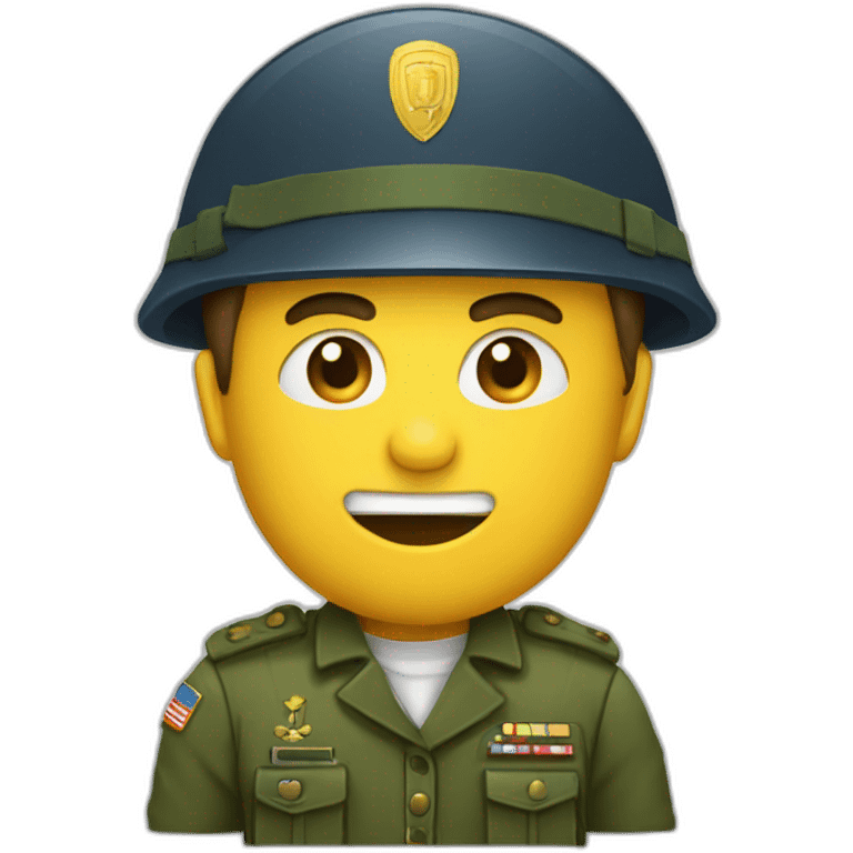 Militaire avec son pistolet emoji