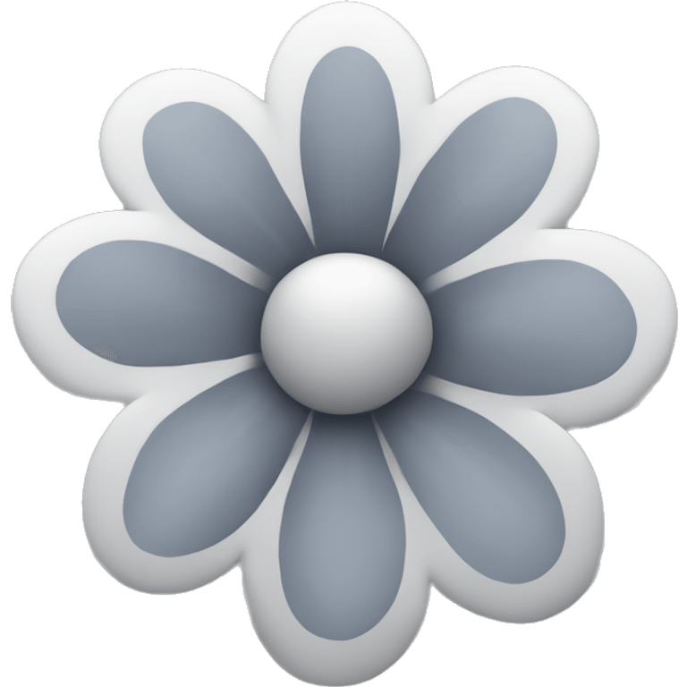 bright gray flower emoji