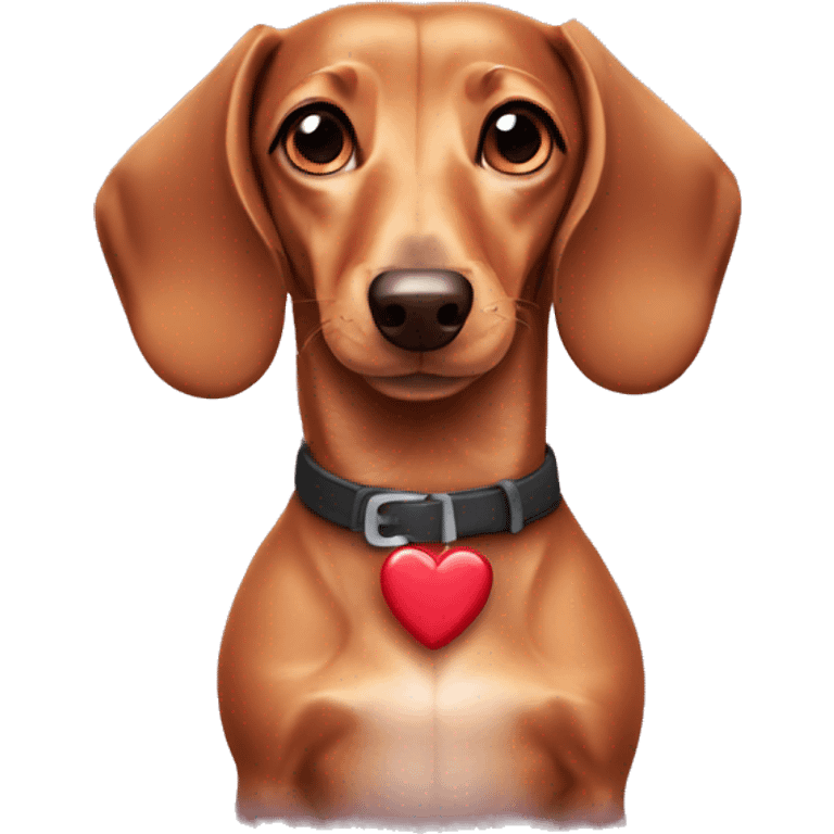 Dachshund with heart eyes  emoji