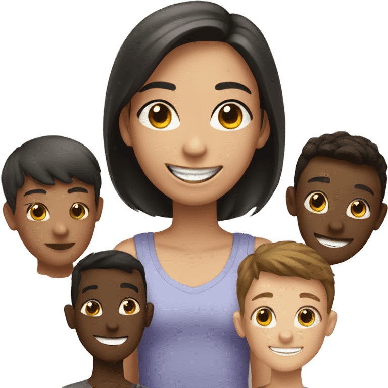 girl smiling with boys emoji