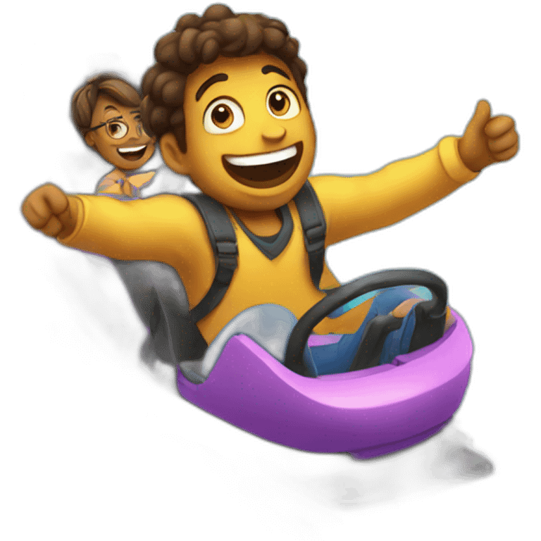 Enjoying a rollercoaster  emoji