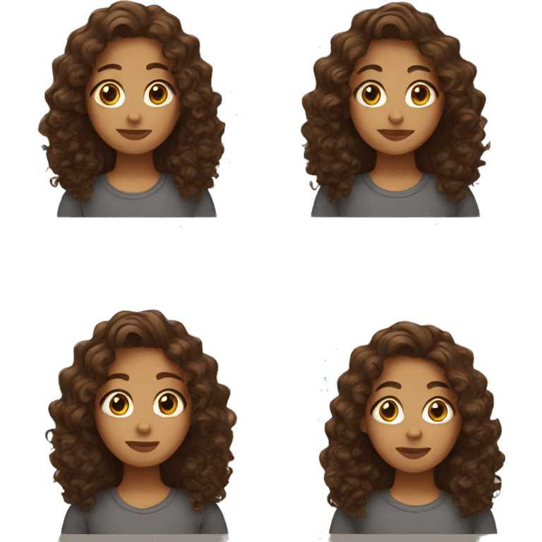 Girl with brown curls emoji